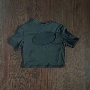 Small Black Stretchy Crop Top